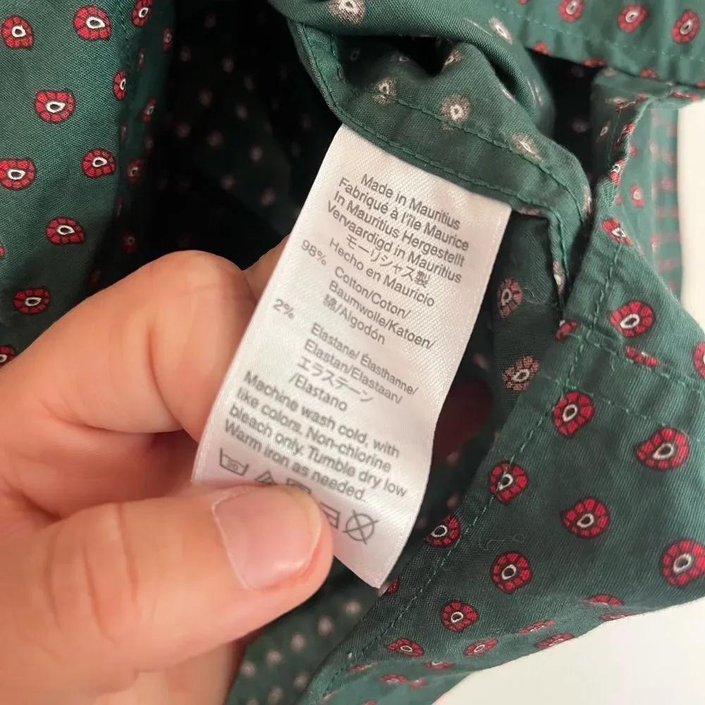 J Crew Mercantile Flex Paisley Button Down Shirt NWT
